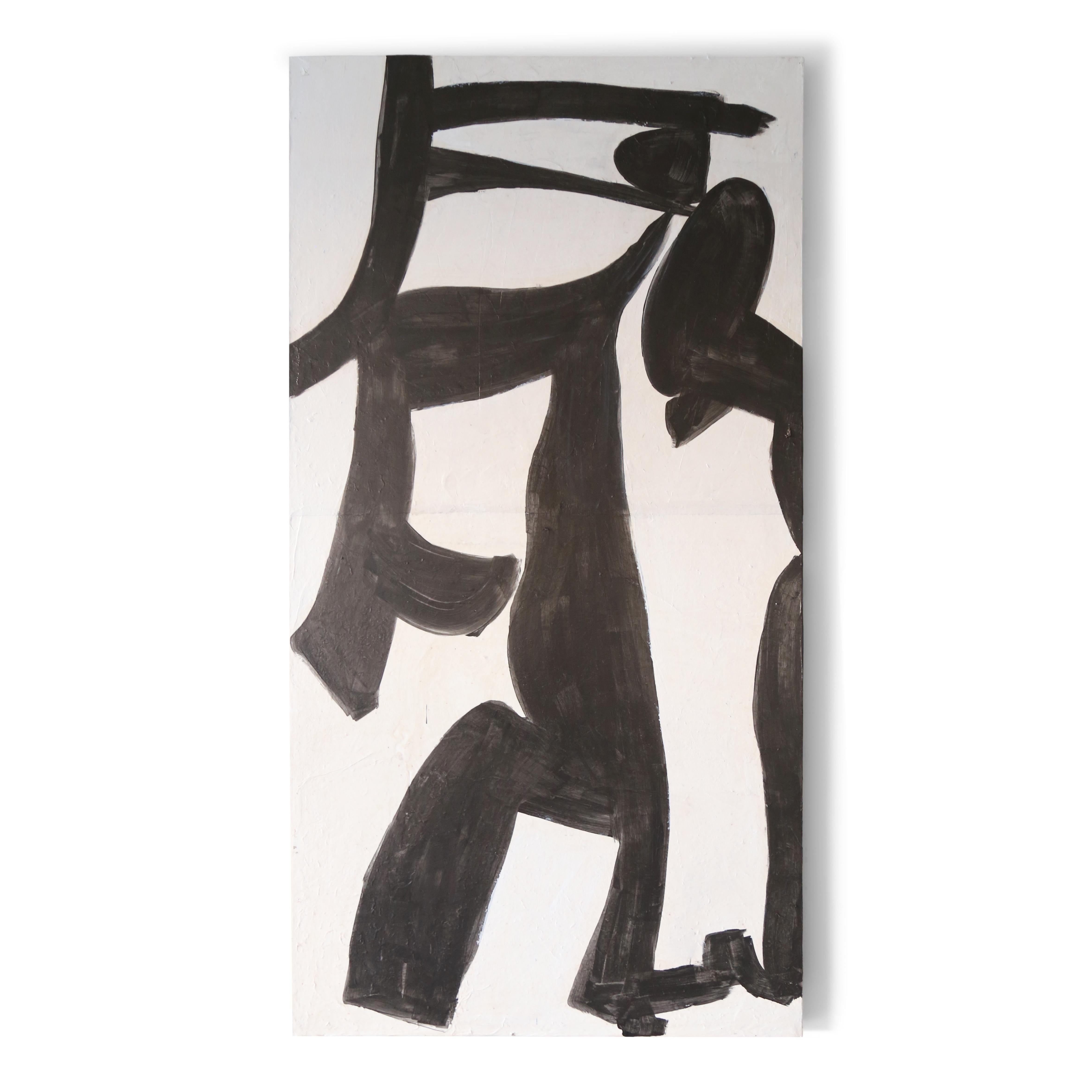Kim Fonder Abstract Painting - ETNOGRAFICA NERO 19-02
