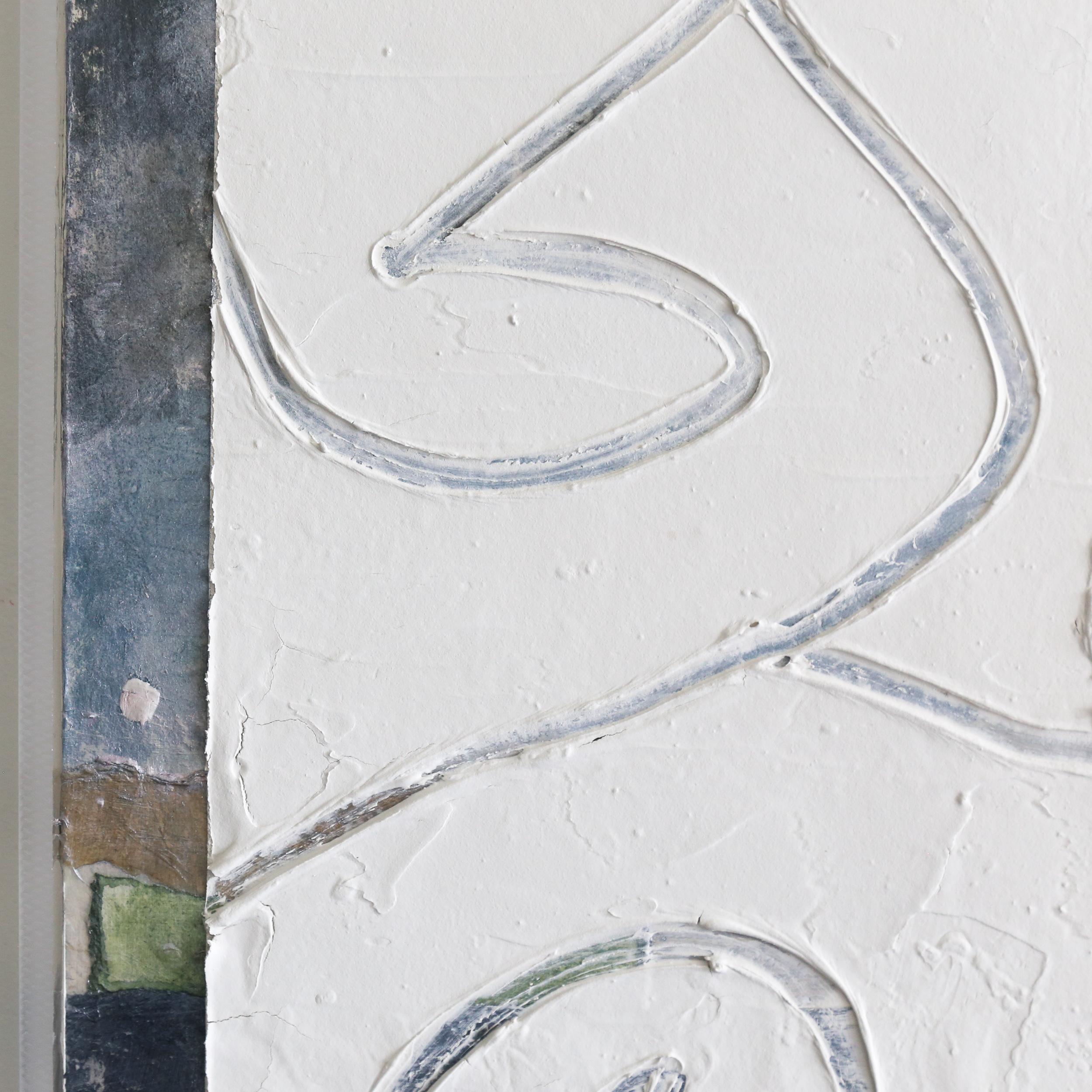 La Scrito Sur Moro Indigo - Painting Astratto di Kim Fonder