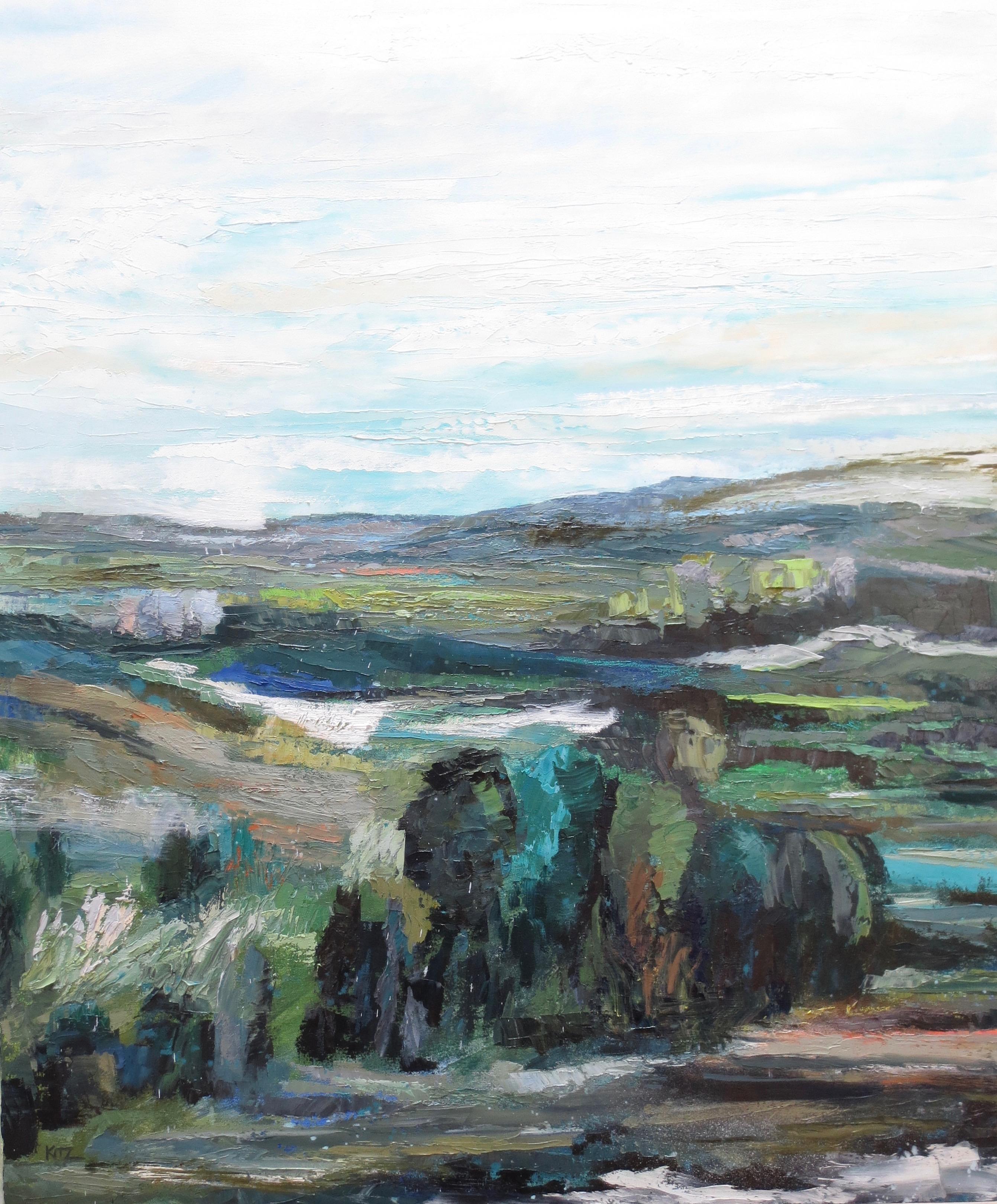 Kim Ford Kitz Landscape Painting - Hillside Study