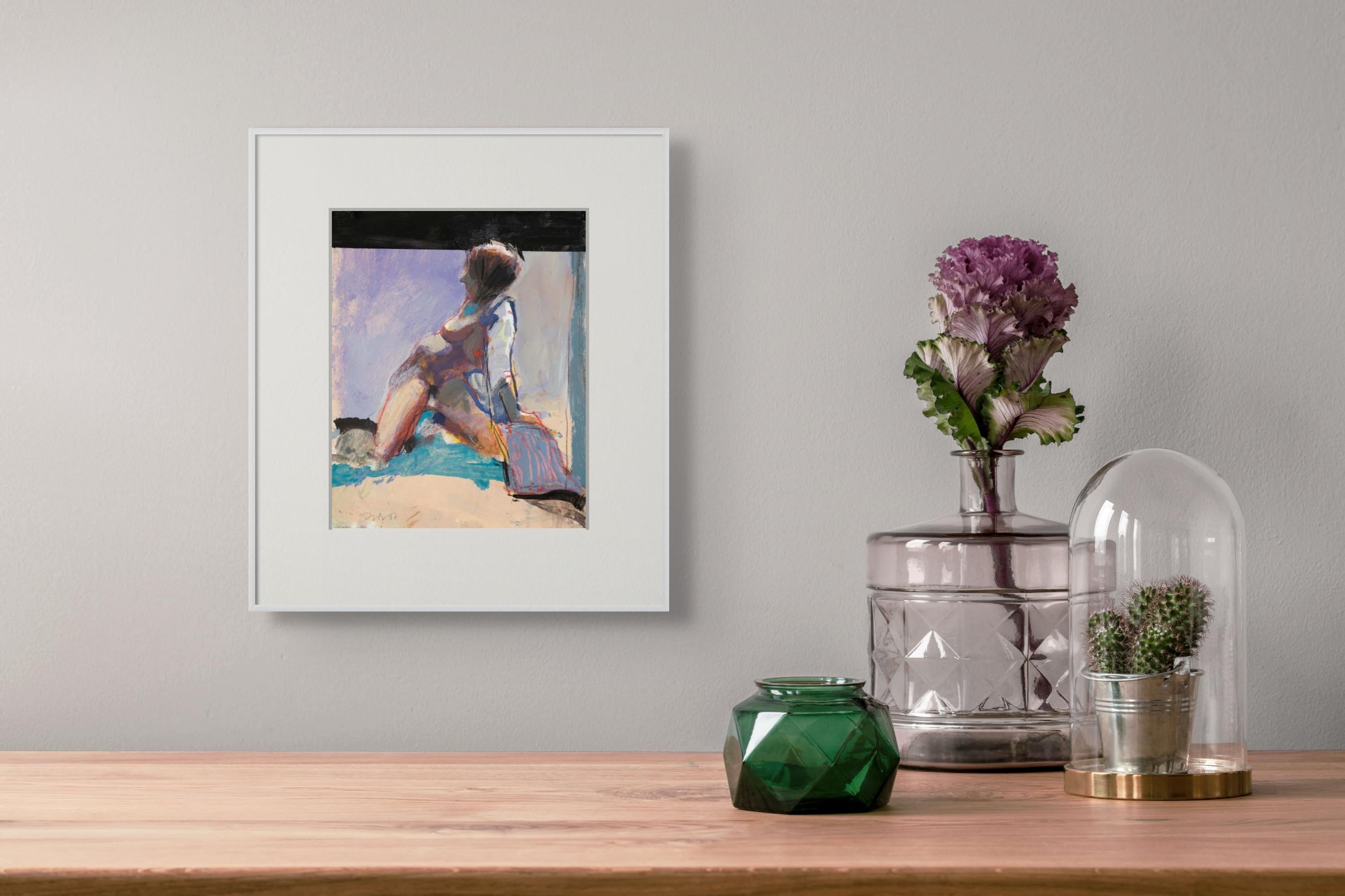 Demi-Cloaked Jenhen - Contemporary Mixed Media Art by Kim Frohsin