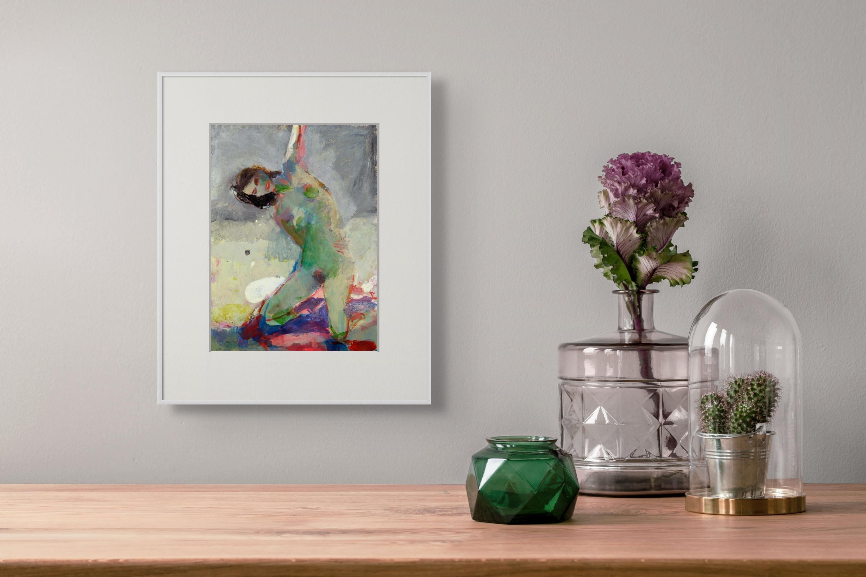 Elle est maintenant au Brésil - Contemporain Mixed Media Art par Kim Frohsin