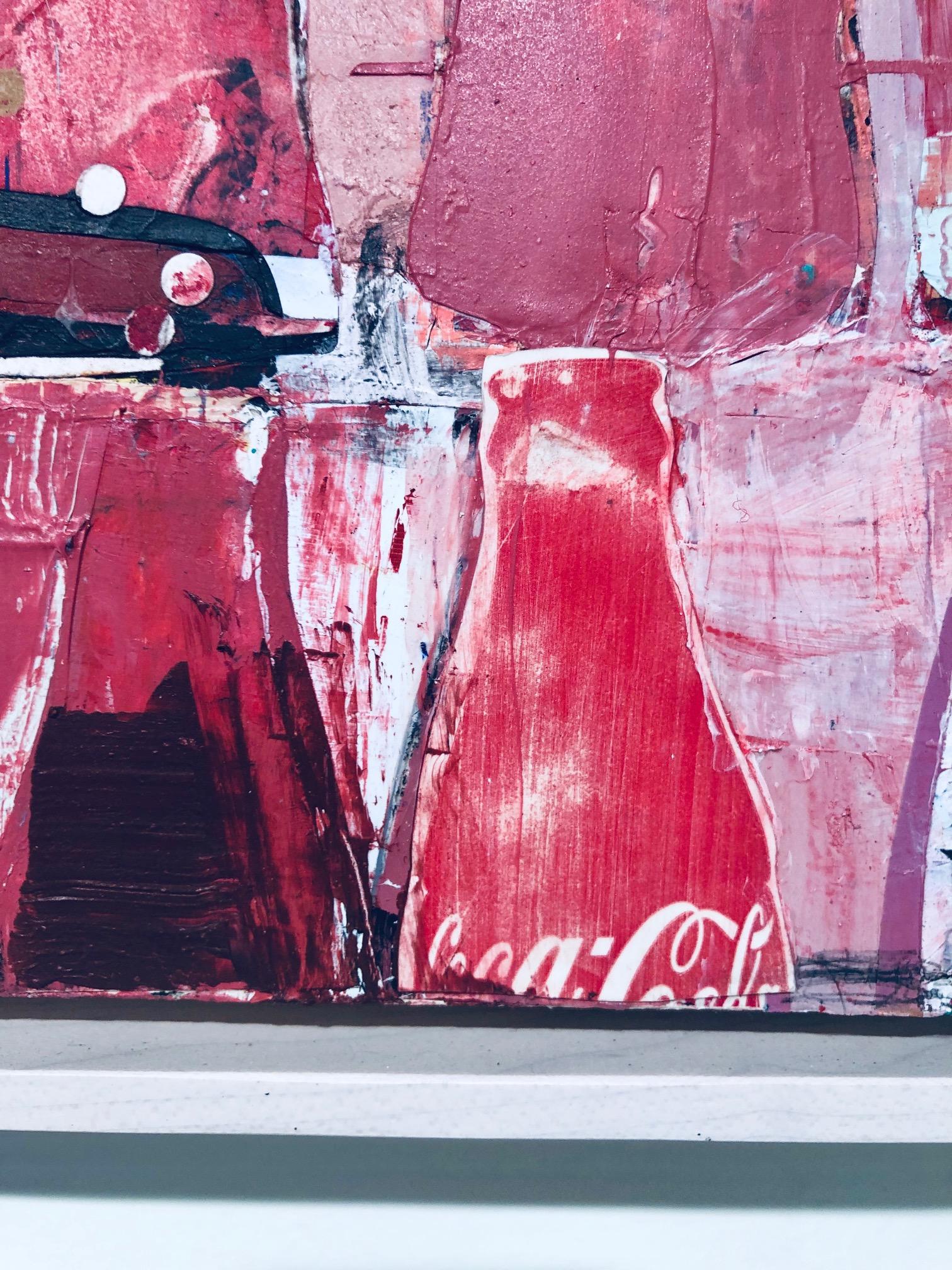 The Regal Clover / Coke Work original Pop Art iconic bold RED painting 2