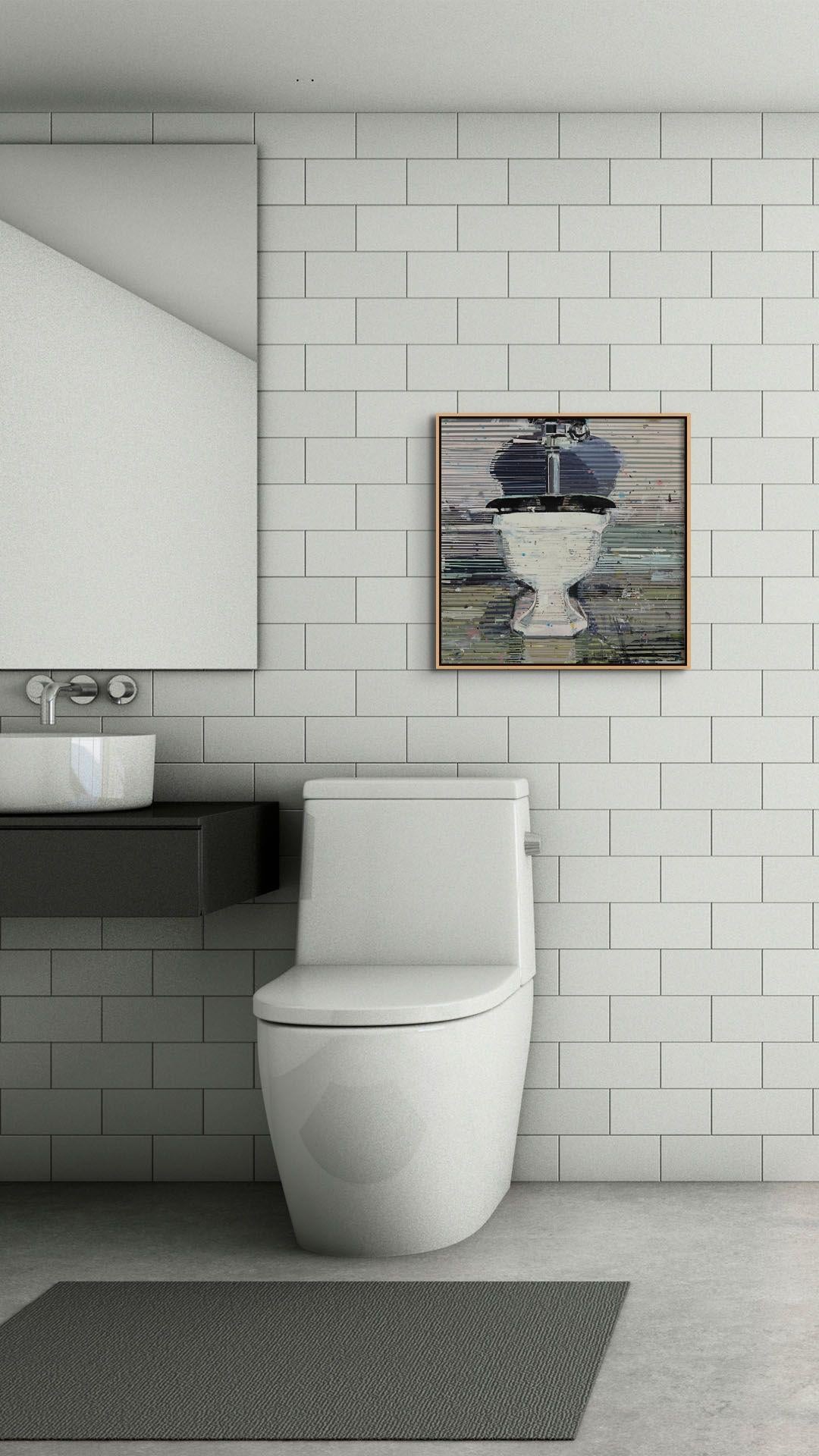 Noonan Toilet Portrait no. 3 - Contemporary Painting by Kim Frohsin