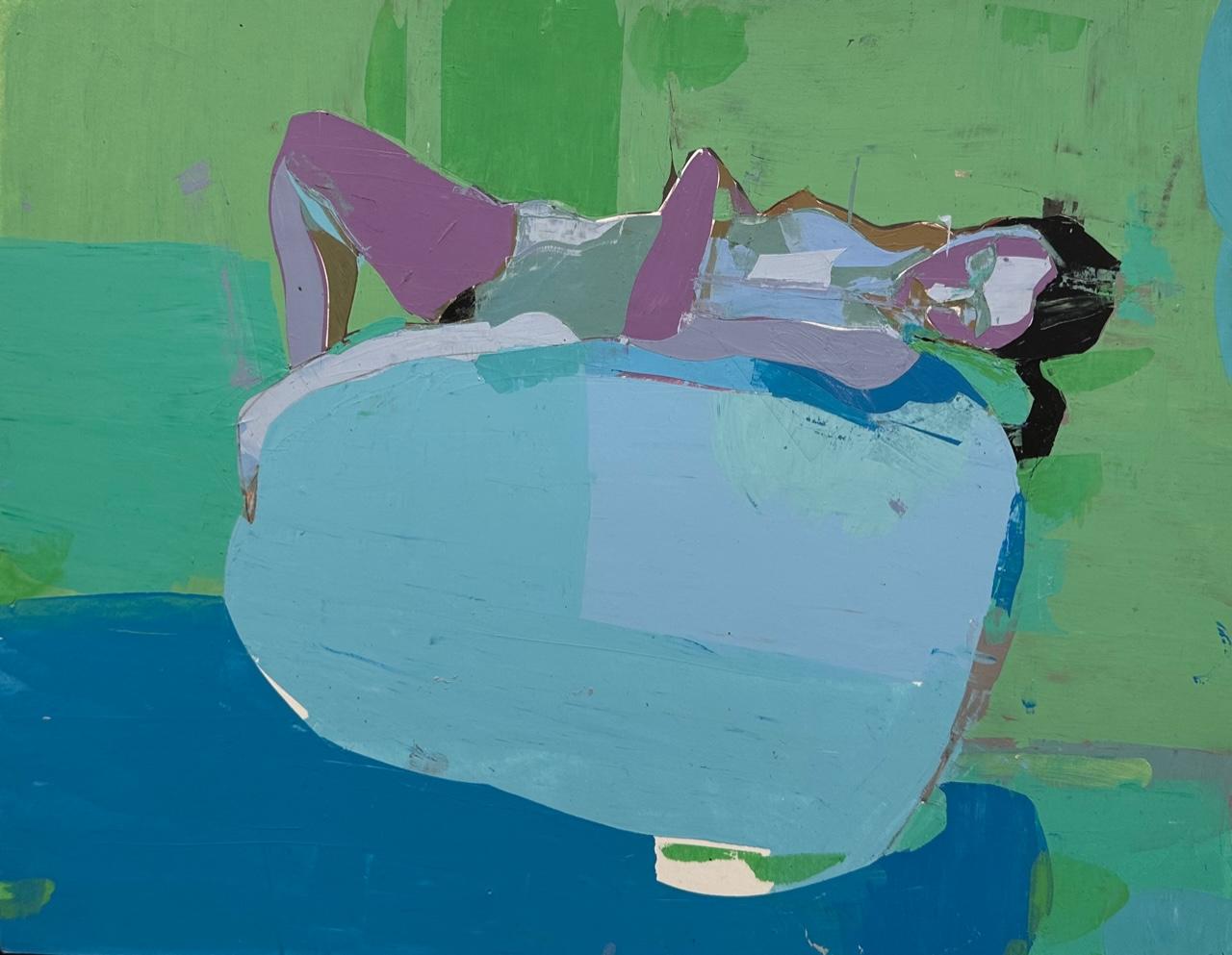 Kim Frohsin Figurative Painting - Simply Cool Hues