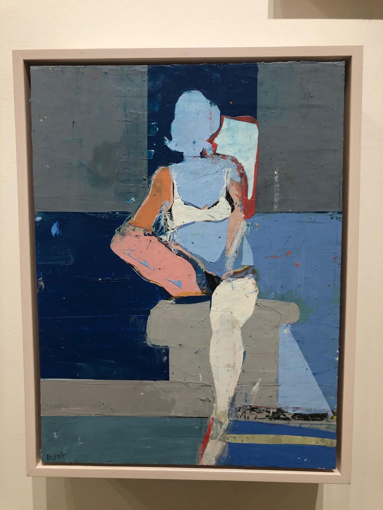 La donna di St. Victoire  / 2007 incorniciato - Painting Contemporaneo di Kim Frohsin