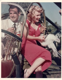 Marilyn Monroe and Ray Anthony in Helicopter Vintage Press Print
