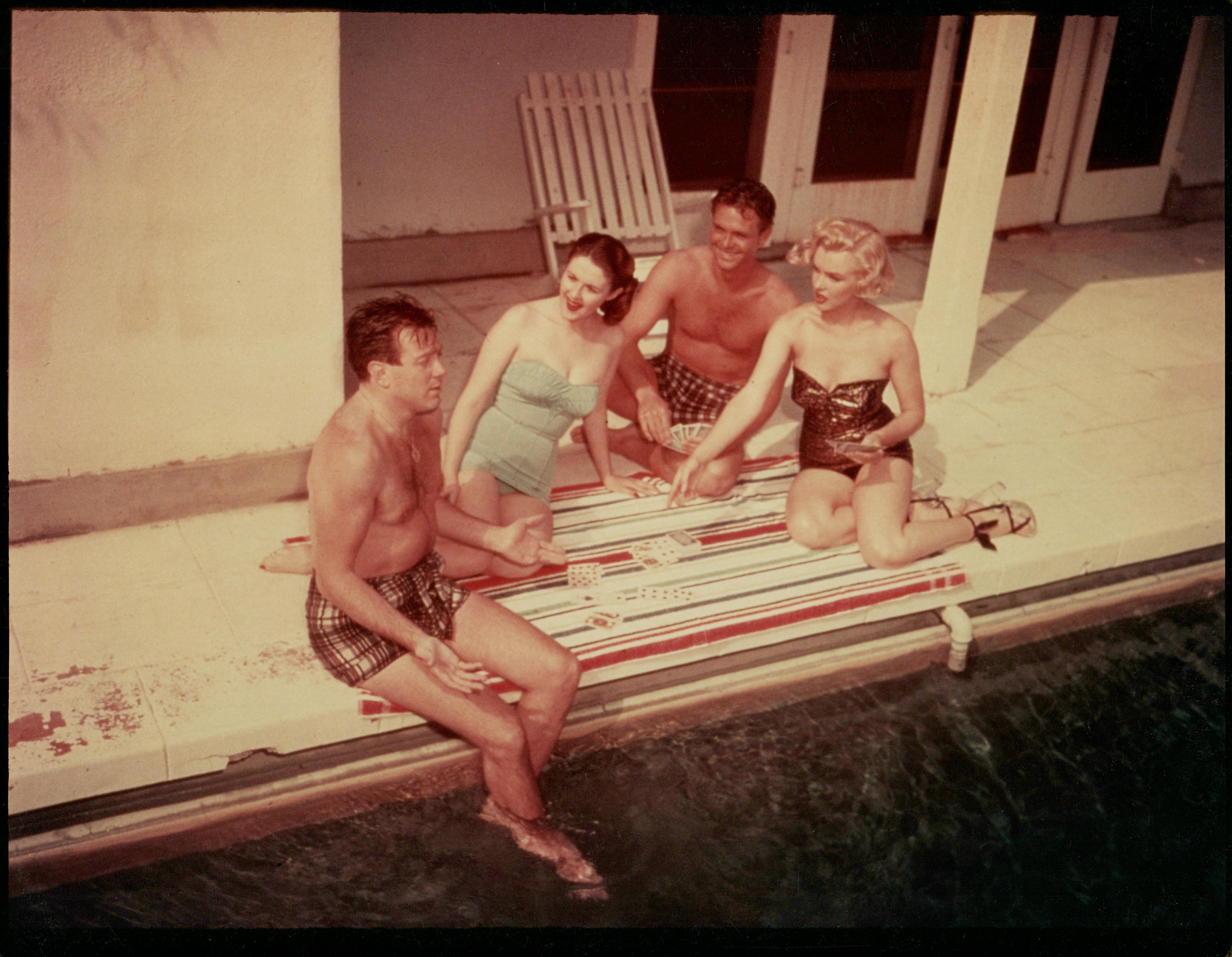 Portrait Photograph di Kim Goodwin - Marilyn Monroe al party di Beverly Hills Stampa d'epoca