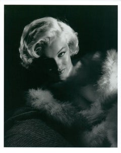 Marilyn Monroe in Shadows and Fur Vintage Press Print