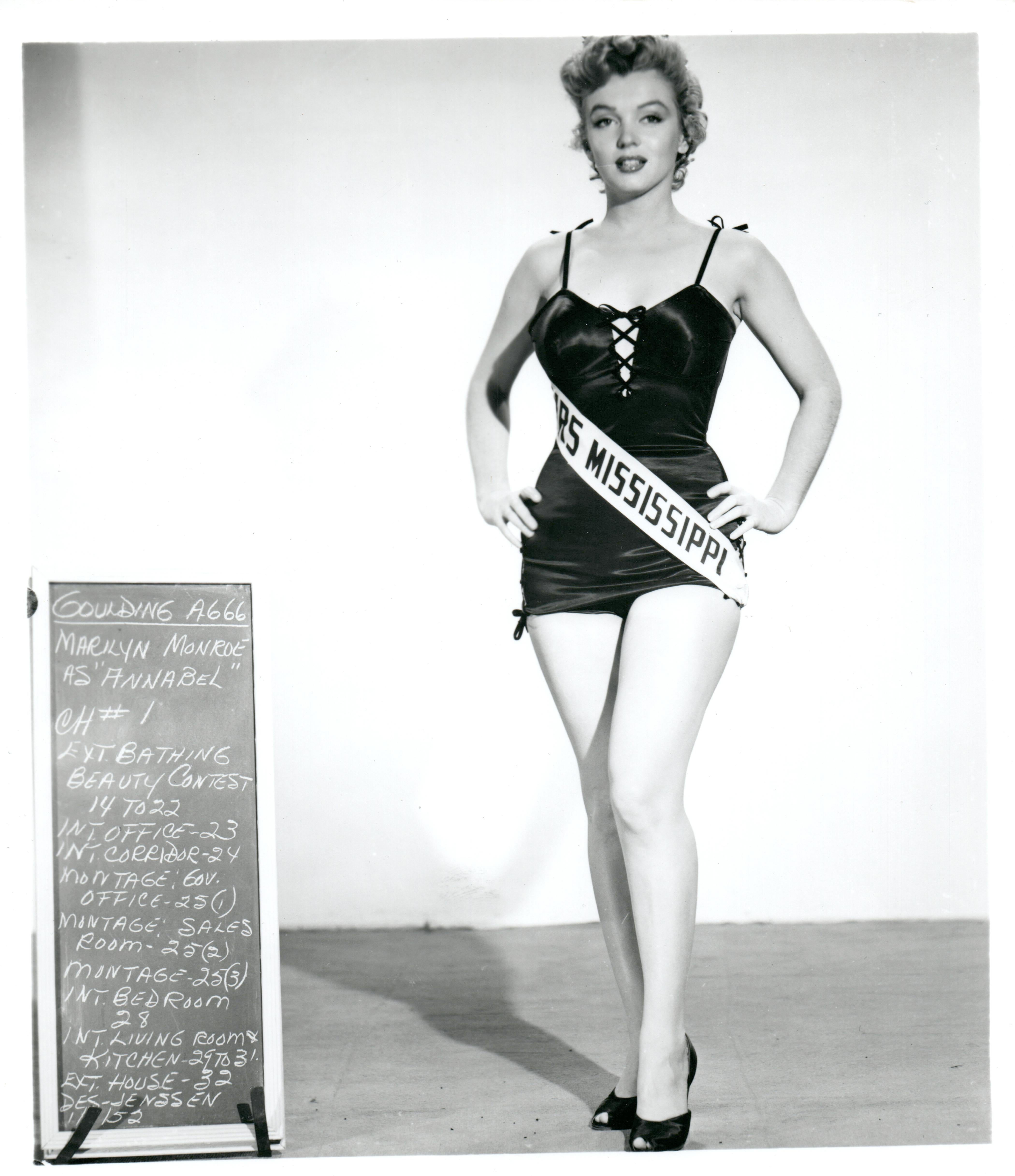 Black and White Photograph di Kim Goodwin - Marilyn Monroe in We're Not Married Screen Test Stampa d'epoca