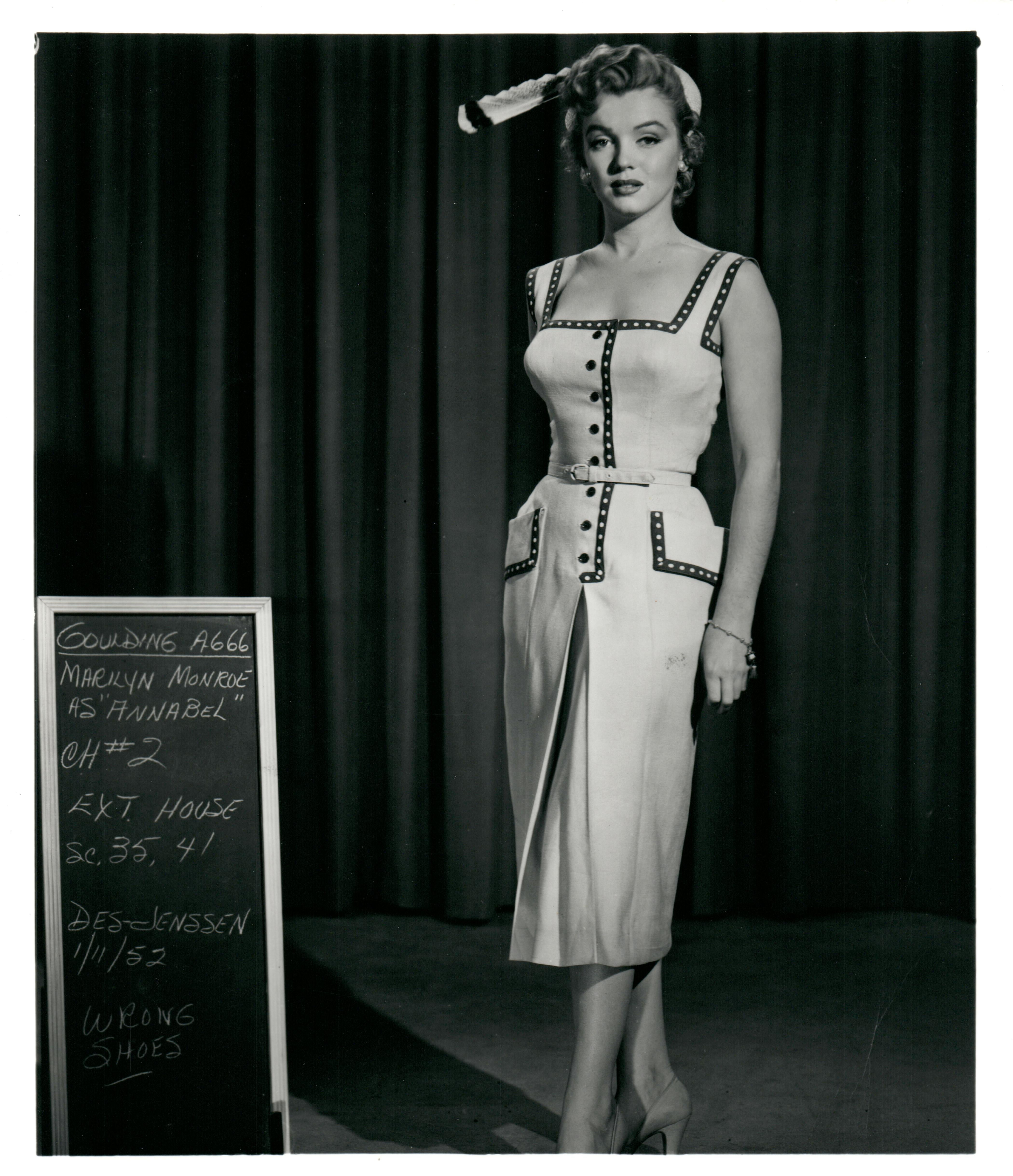 Kim Goodwin Portrait Photograph – Marilyn Monroe-Raumteiler Test für „We're Not Married“ Vintage, Druckdruck