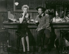 Marilyn Monroe with Arthur Oconnell in Bus Stop Vintage Press Print