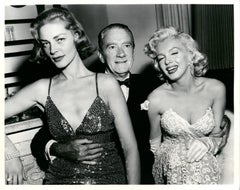 Marilyn Monroe with Lauren Bacall at Premiere Vintage Press Print
