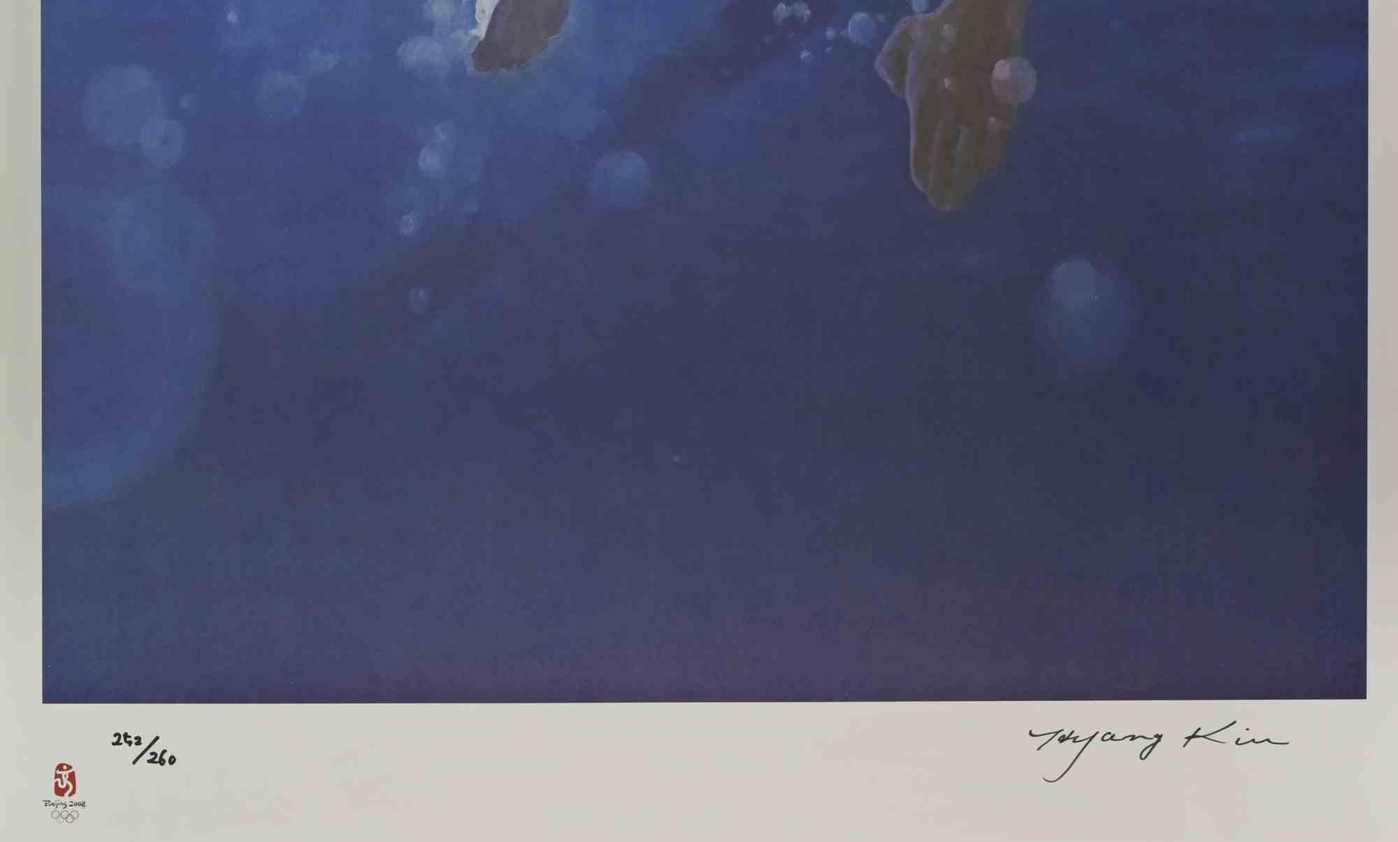 Nadador - Litografía de Kim Hyang - 2008 en venta 1