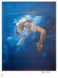 Swimmer - Lithograph by Kim Hyang - 2008