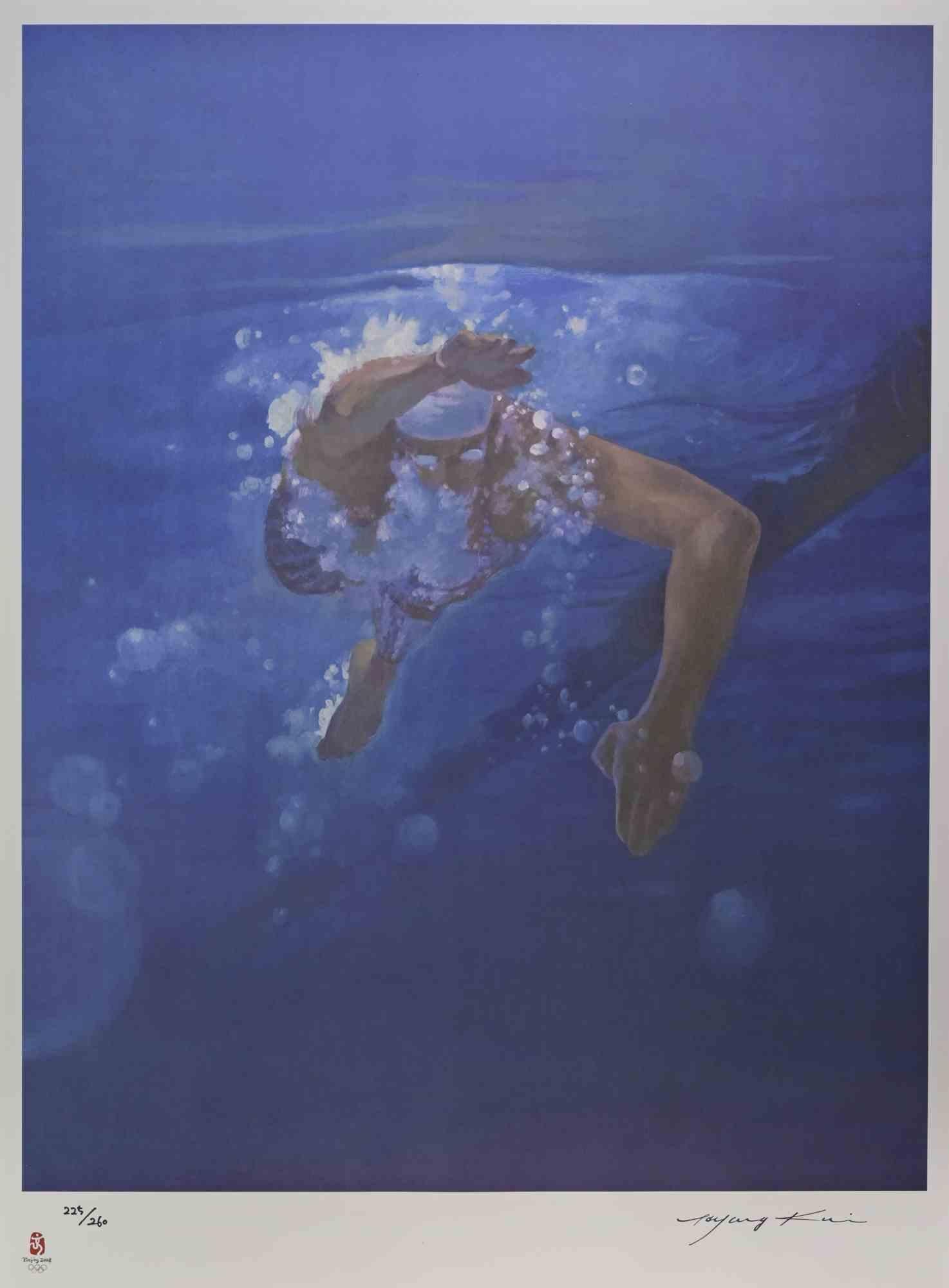 Nadador es una obra de arte contemporáneo realizada por Kim Hyang en 2008

Litografía mixta en color

Firmado a mano y numerado en el margen inferior

Realizado con motivo de los Juegos Olímpicos de Pekín, China, en 2008.

Edición de 225/260

La