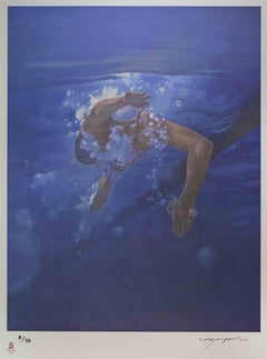 Swimmer - Lithograph by Kim Hyang - 2008