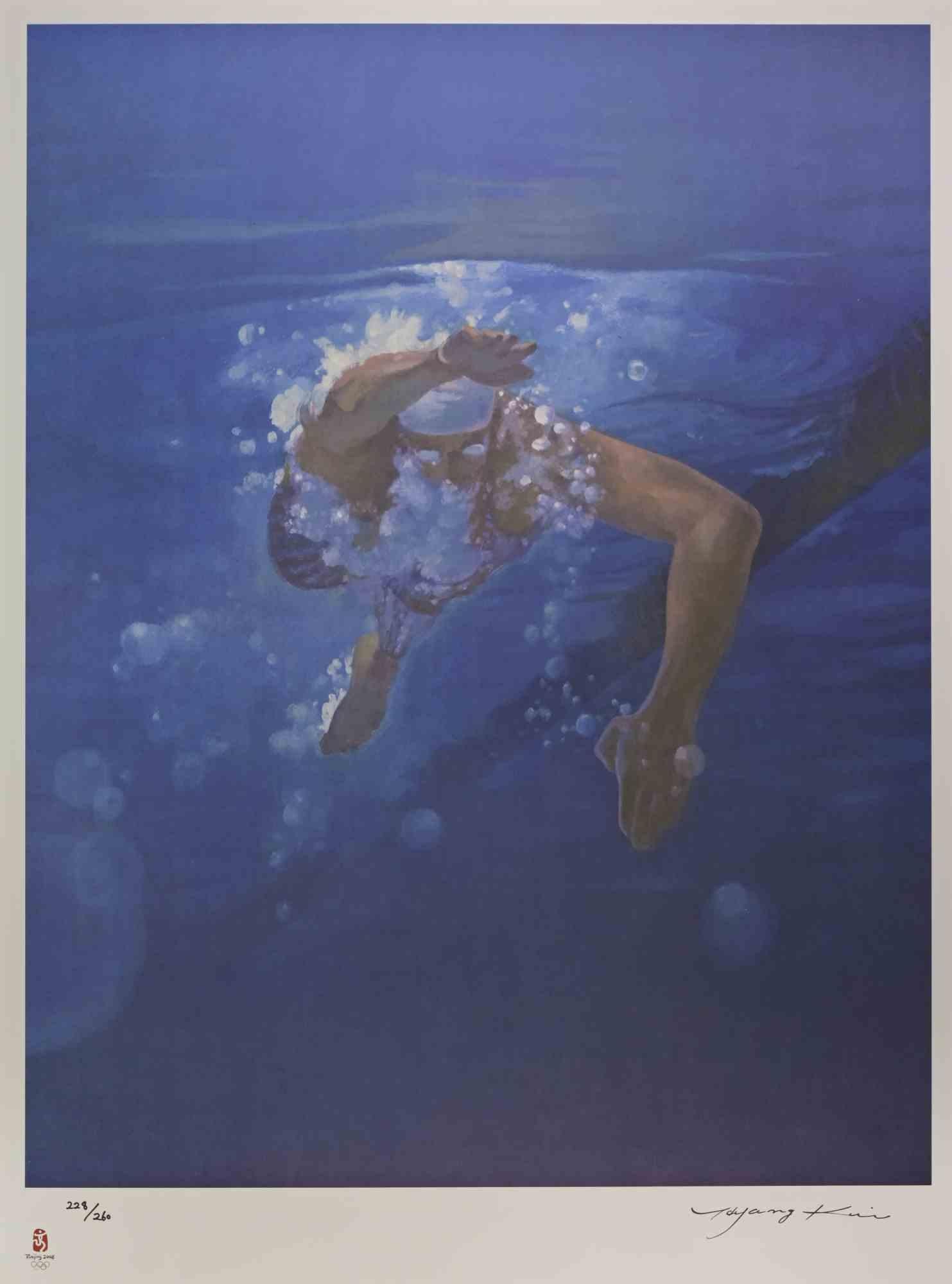 Nadador es una obra de arte contemporáneo realizada por Kim Hyang en 2008

Litografía mixta en color

Firmado a mano y numerado en el margen inferior

Realizado con motivo de los Juegos Olímpicos de Pekín, China, en 2008.

Edición de 228/260

La