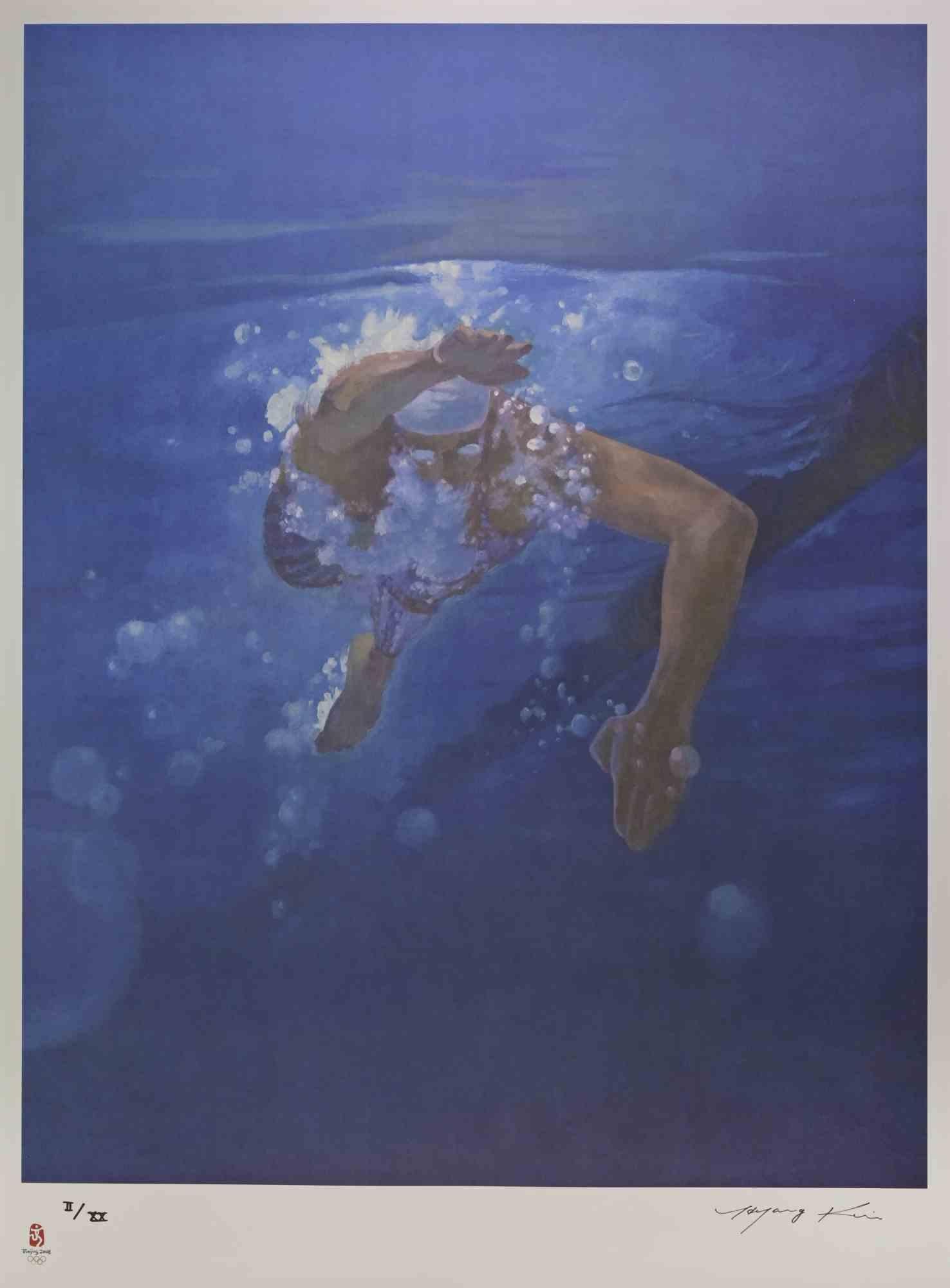 Nadador es una obra de arte contemporáneo realizada por Kim Hyang en 2008

Litografía mixta en color

Firmado a mano y numerado en el margen inferior

Realizado con motivo de los Juegos Olímpicos de Pekín, China, en 2008.

Edición de II/XX

La obra