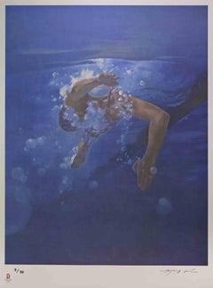 Swimmer - Lithograph by Kim Hyang - 2008