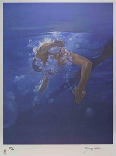 Swimmer - Lithograph by Kim Hyang - 2008