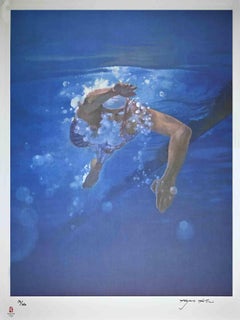 Swimmer - Lithograph by Kim Hyang - 2008
