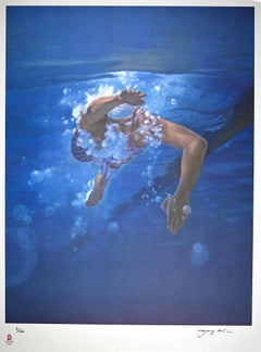 The Swimmer - Original Lithograph by Kim Hyang - 2008