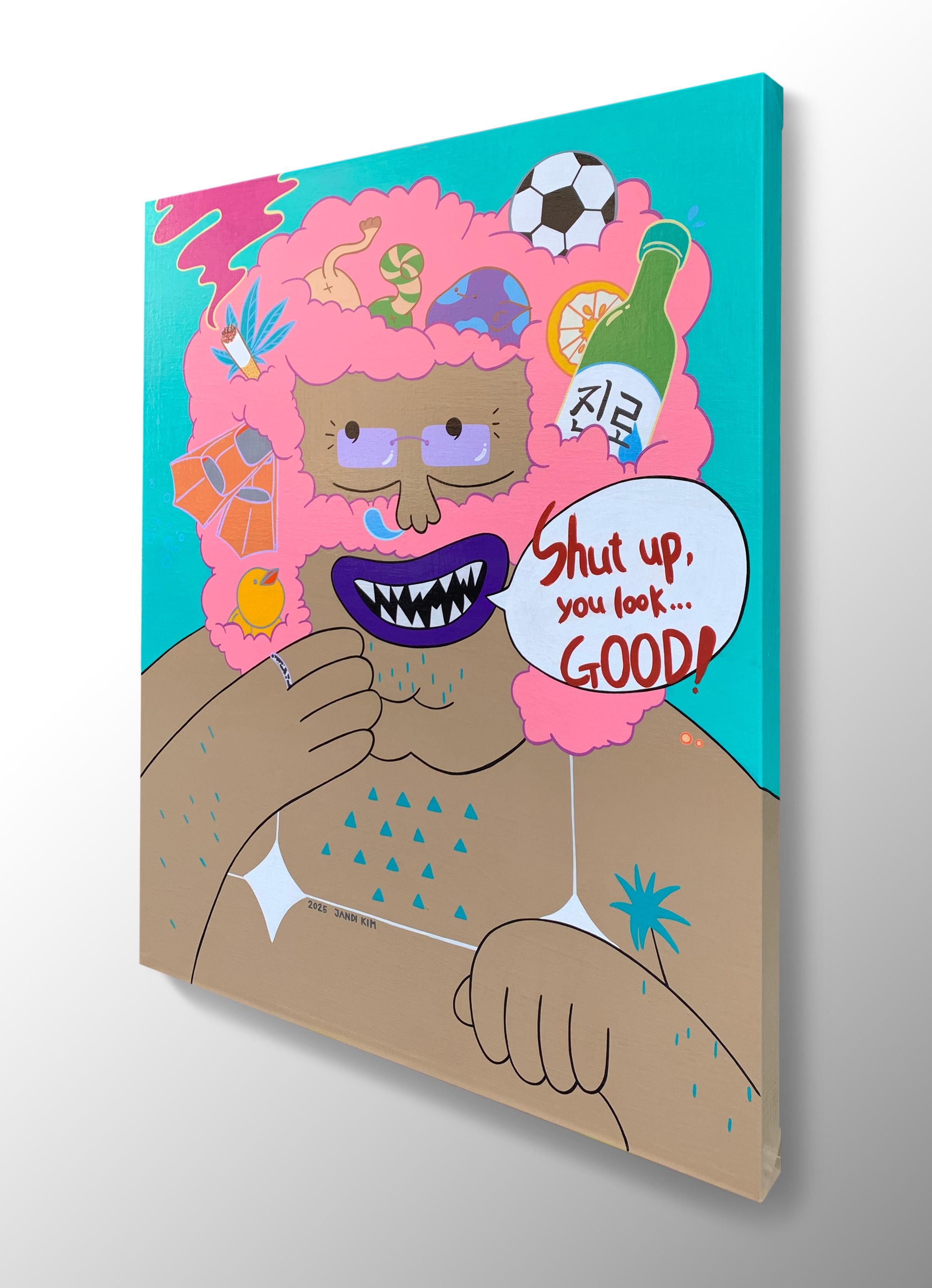 Korean Contemporary Art by Kim Jandi - Shut up, You Look Good! For Sale 9