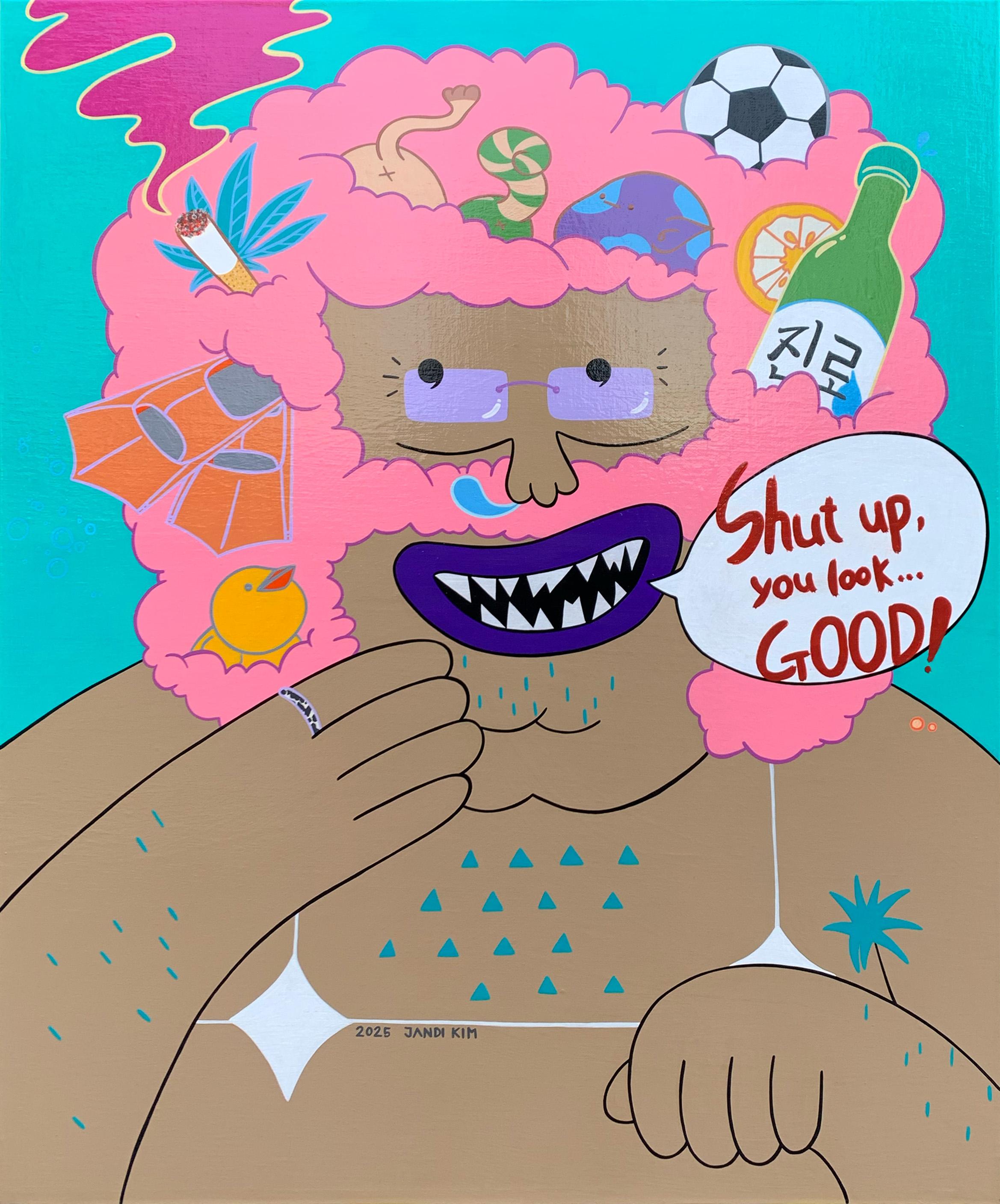 Korean Contemporary Art by Kim Jandi - Shut up, You Look Good! For Sale 8