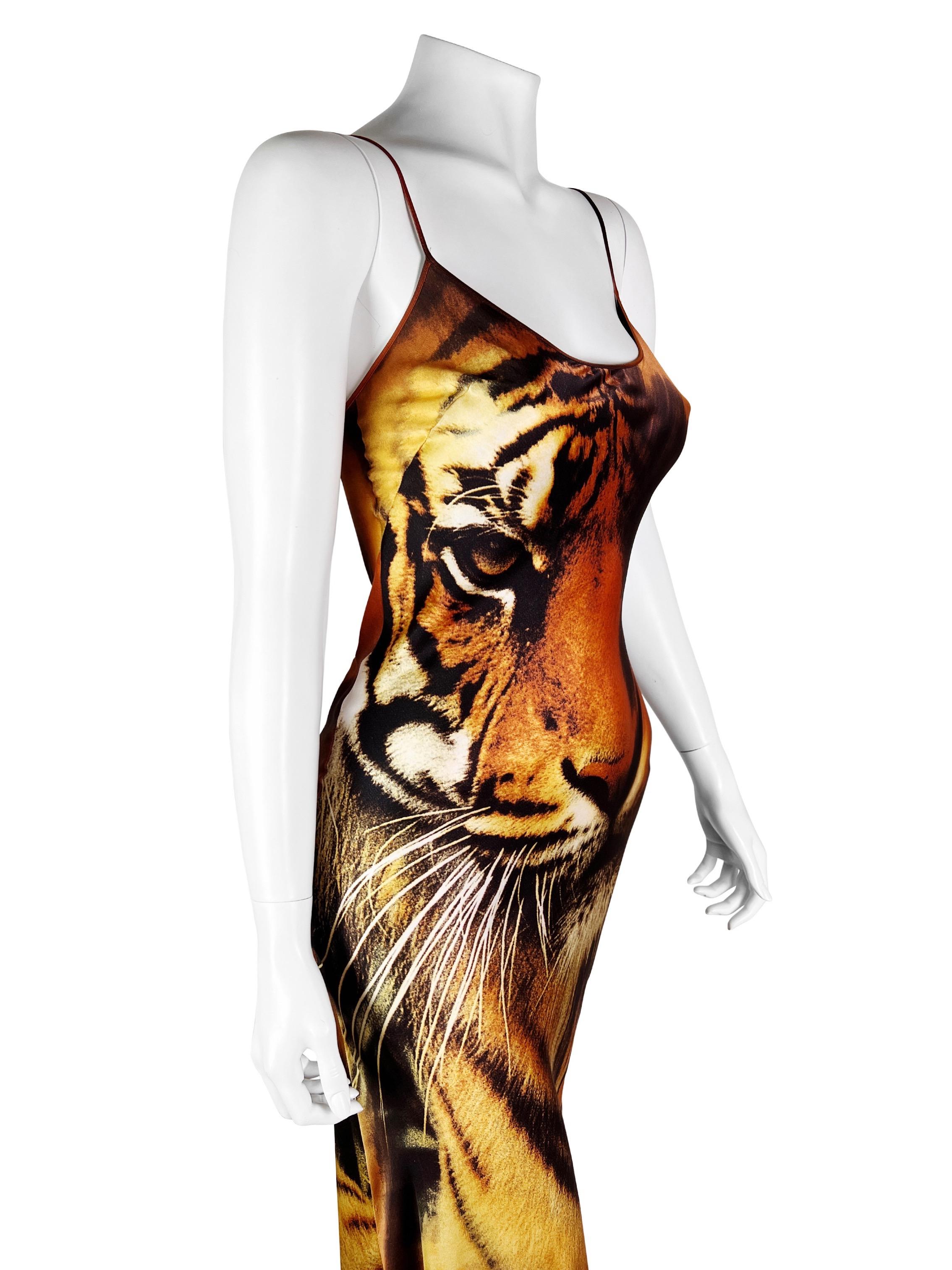 roberto cavalli tiger dress