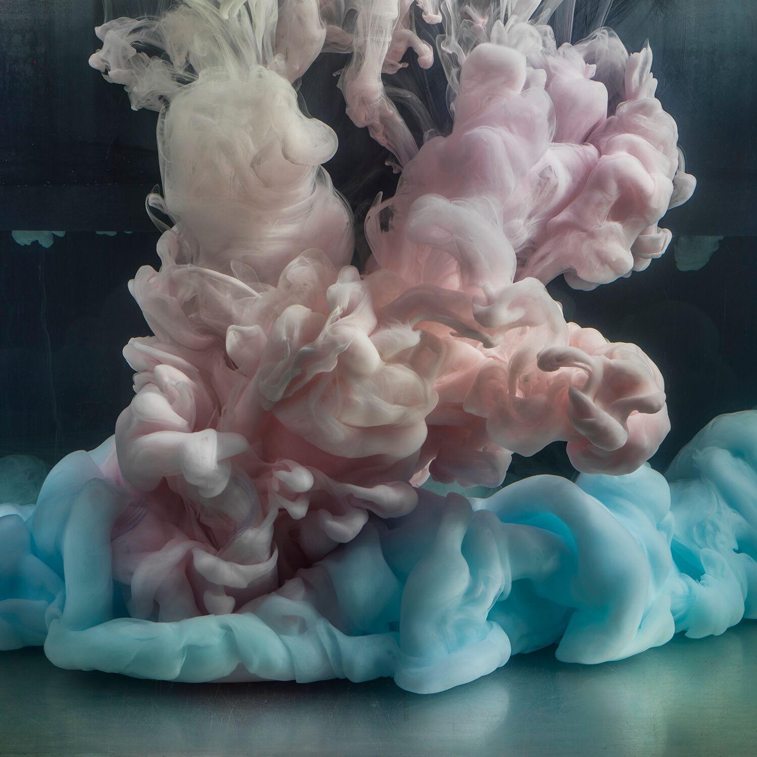 Kim Keever (b. 1955) is an internationally acclaimed photographer based in New York. He is known for his colourful large-scale abstractions, which he creates by pouring paint into a 200 gallon tank of water in his studio.  Keever uses his