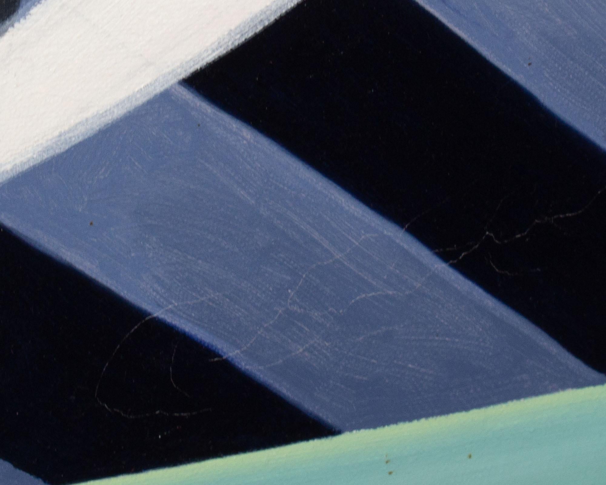 Kim Krause, signiert 1992 Kepler/Paradox #1, Monumentales Gemälde in Acryl auf Leinwand, Gemälde (Ende des 20. Jahrhunderts) im Angebot