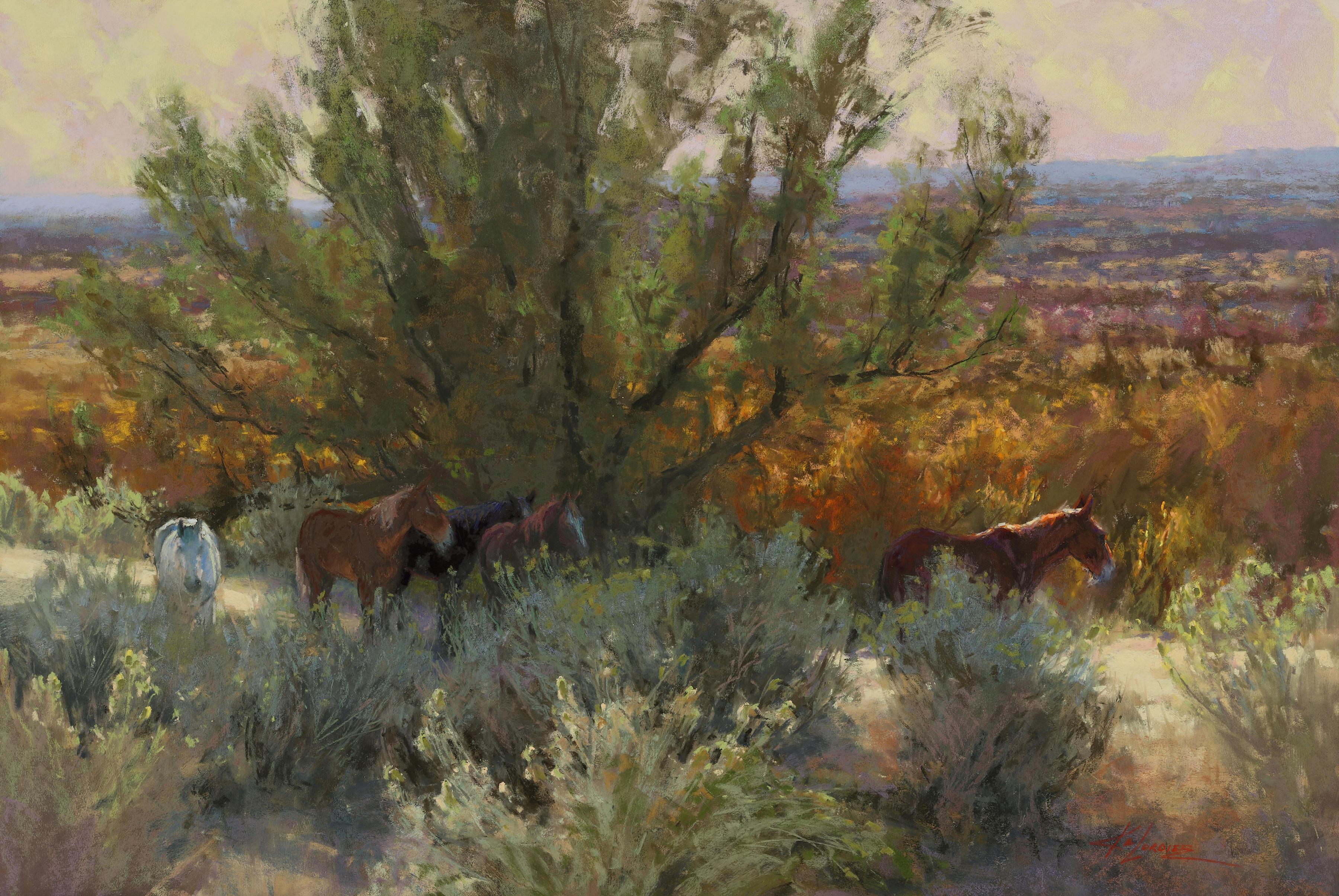 "Fall Respite" (2024) By Kim Lordier, Pastel on Archival Board Painting