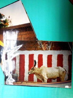 Chindambaram Temple, Mixed Media Photo Collage on Cardboard