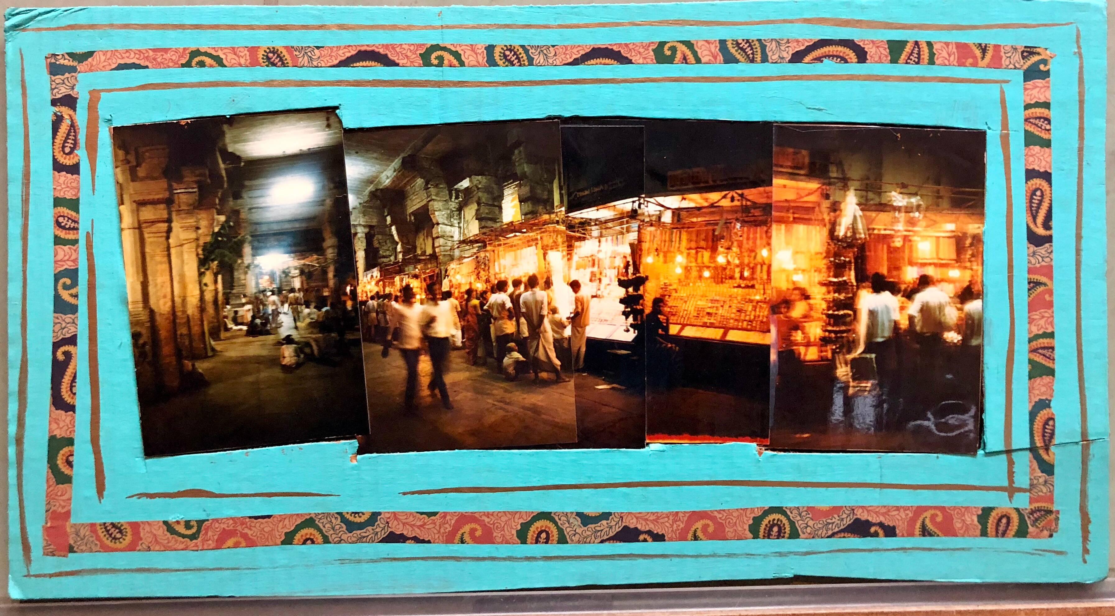 Sri-Ranganathanswamy-Tempel, Trichi, 1992, Fotodrucke auf Karton, Collage