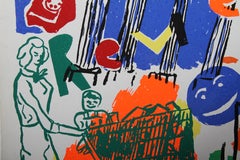 Paris Review, Psychedelic Pop Art Screenprint by Kim MacConnel