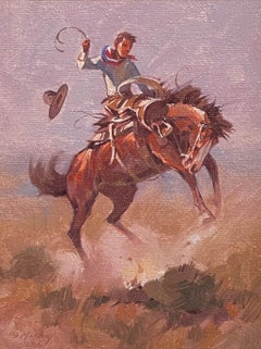 "Dusty Duel" Original Western Still-Life Portrait, Oil Painting on Panel