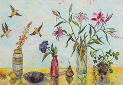 Kim Osgood, "Simply Happy", 2018, monotype, 30" x 44"