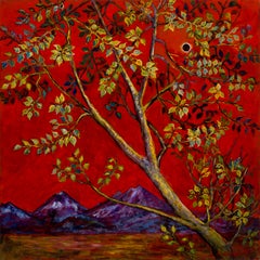 Kim Osgood, "Totality - 34 Seconds, Sisters, OR", acrylic on panel, 36" x 36"