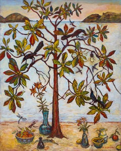 Kim Osgood, "Tree of Life - Joy", 2018, acrylic on paper over panel, 60" x 48"