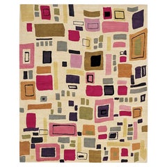 Kim Parker Modern Pattern Wool “Manhattan” Indian Rug