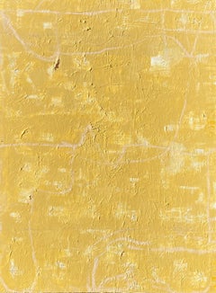 India Yellow, 2021, Abstract Painting, Acrylic on Canvas, Signed 