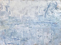 Out Of The Blue, peinture abstraite, acrylique sur toile, signée 