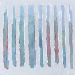 « Through The Fence », peinture abstraite, acrylique sur toile, signée 