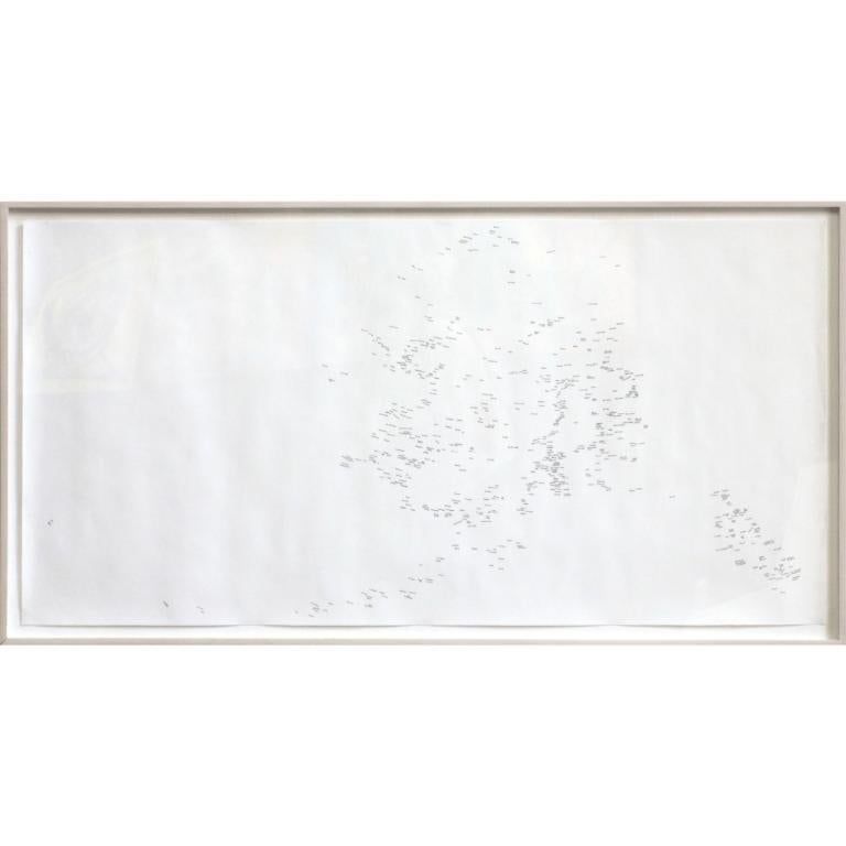 Alaska, tinta sobre papel impreso, 2014 - Mixed Media Art de Kim Rugg
