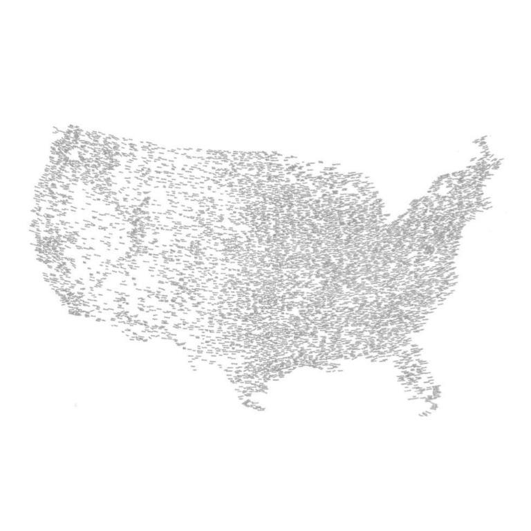 America North, Ink on Paper Print, 2015 - Mixed Media Art by Kim Rugg
