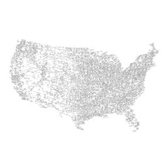 America North, Ink on Paper Print, 2015