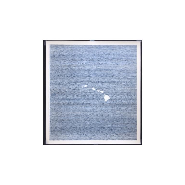 Blue Lines Hawaii, Ink on Paper, 2019 - Mixed Media Art by Kim Rugg
