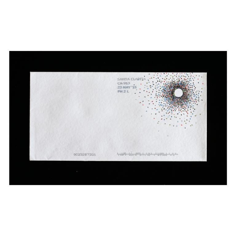 Crowd Stamps on Envelope, 2015 - Mixed Media Art by Kim Rugg