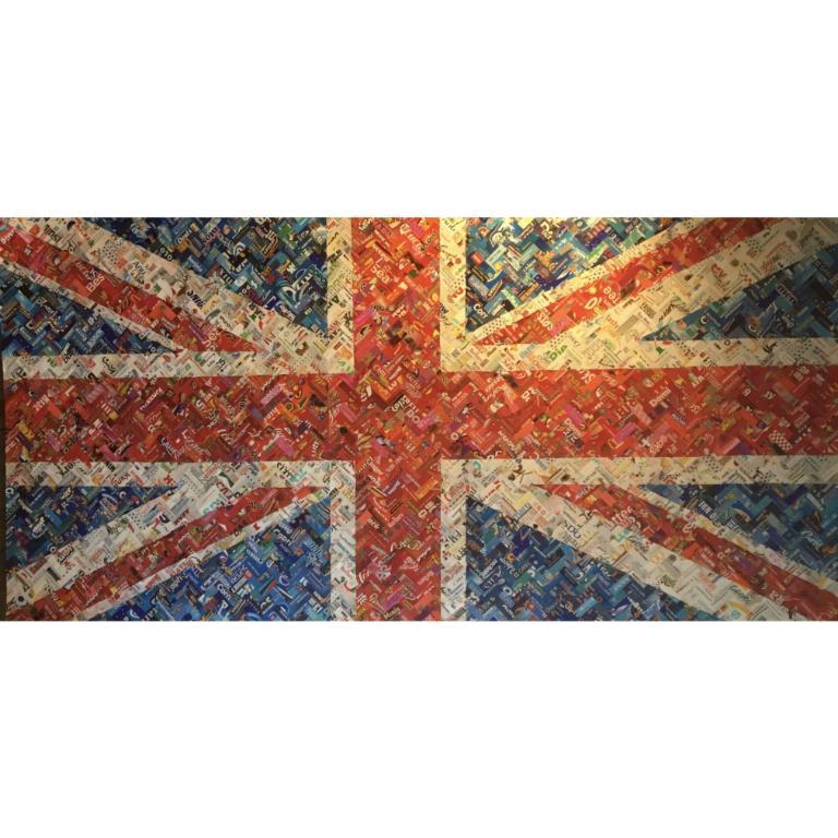 Keep Britain Tidy, Discarded Litter on Paper, 2019-2020 - Mixed Media Art by Kim Rugg