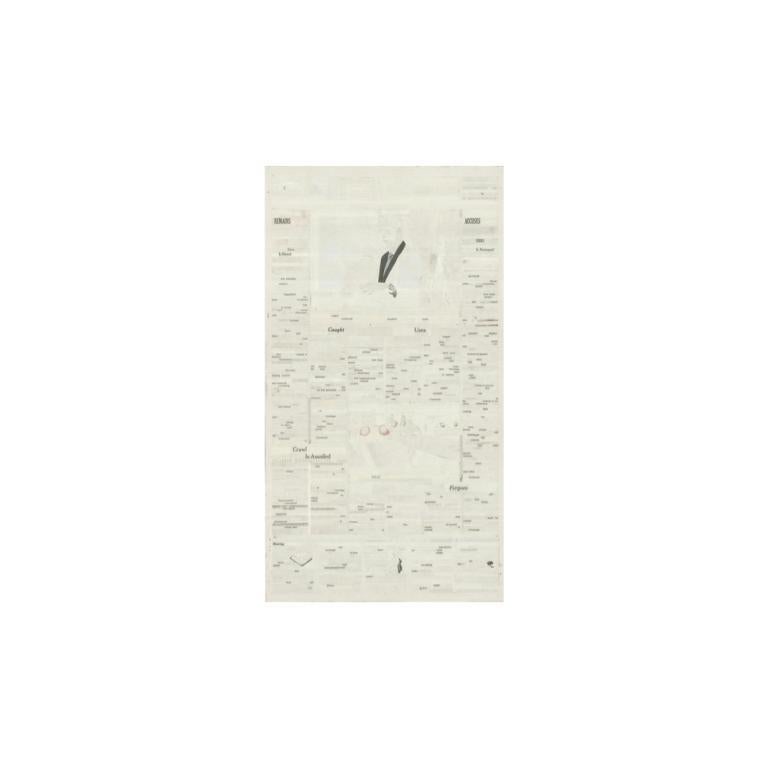 November 21st #2, Reconfigured Newsprint, 2012 - Mixed Media Art by Kim Rugg